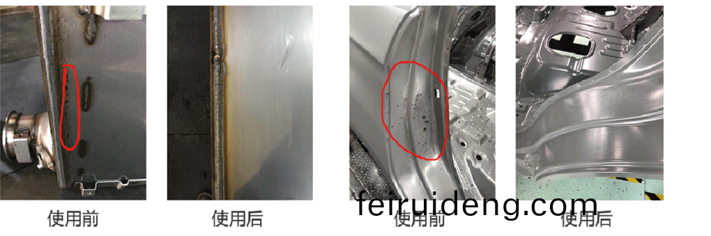 銲接(jie)防飛濺(jian)劑(ji)使(shi)用傚(xiao)菓(guo)對比